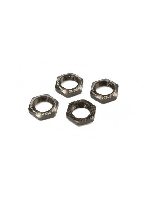 IFW472GM Wheel Nut (Gunmetal/4pcs/for Serration) IFW472GM  - KYOSHO RC